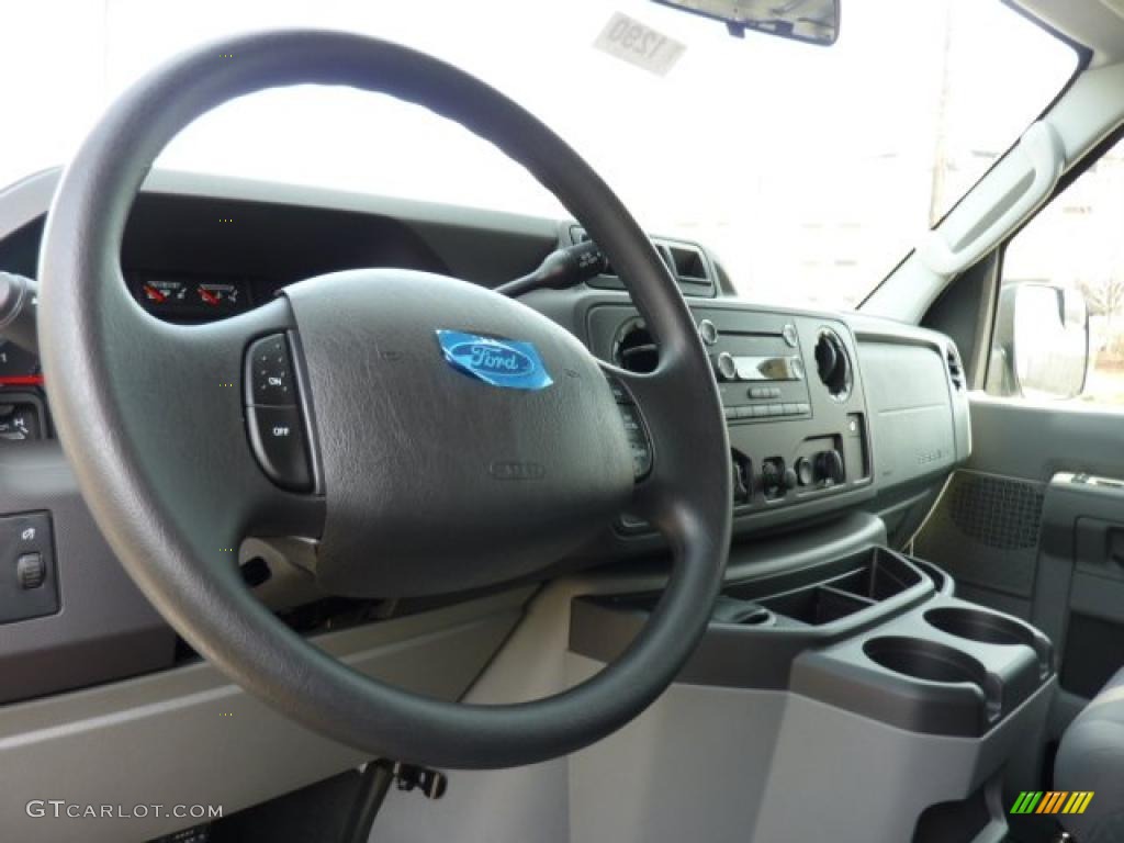 2011 Ford E Series Van E250 Commercial Medium Flint Steering Wheel Photo #48128587