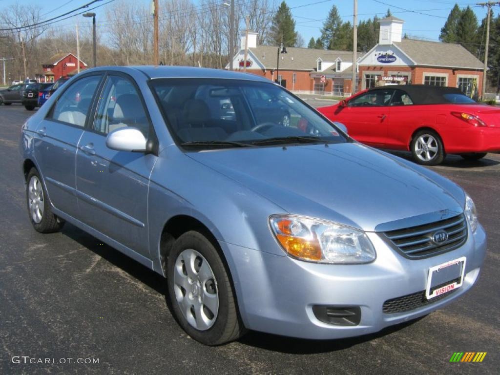 2008 Spectra LX Sedan - Ice Blue / Gray photo #15