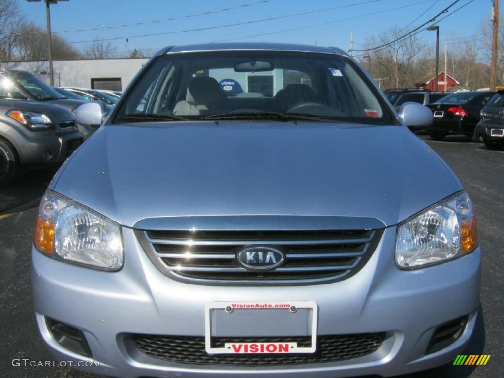 2008 Spectra LX Sedan - Ice Blue / Gray photo #16