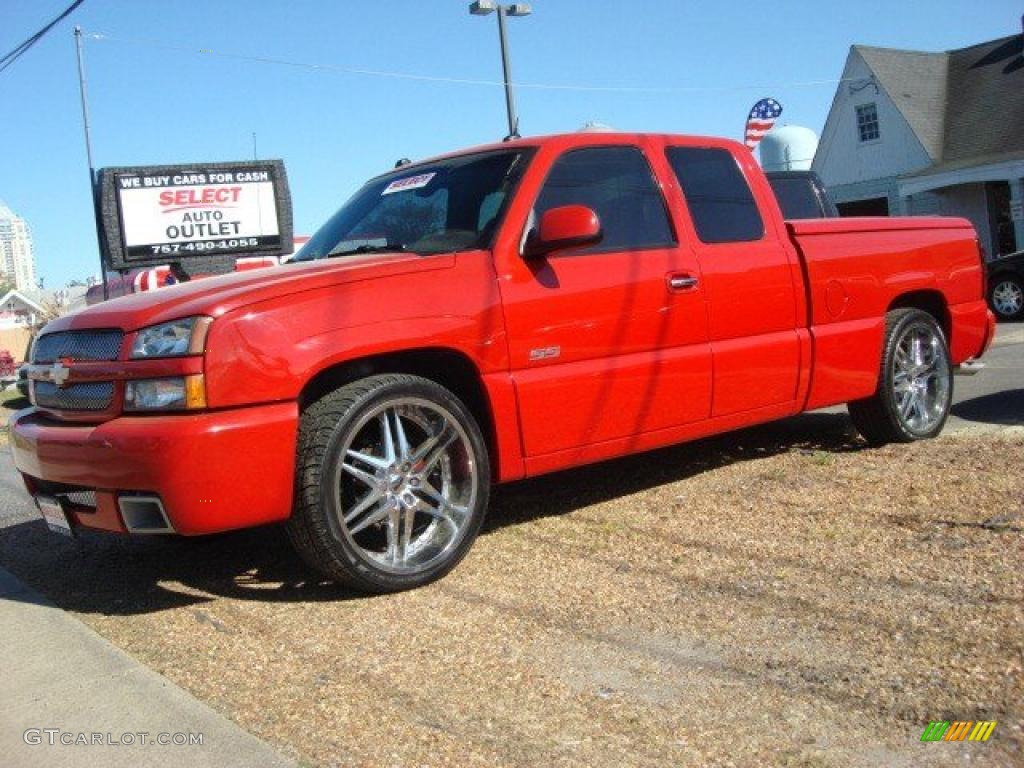 2004 Silverado 1500 SS Extended Cab AWD - Victory Red / Dark Charcoal photo #2