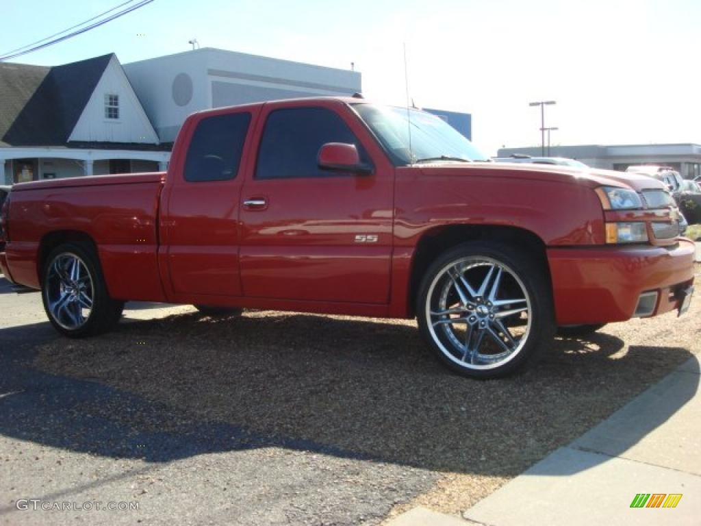 2004 Silverado 1500 SS Extended Cab AWD - Victory Red / Dark Charcoal photo #5