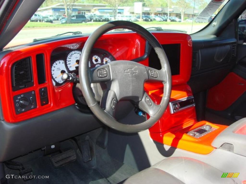 2004 Silverado 1500 SS Extended Cab AWD - Victory Red / Dark Charcoal photo #8