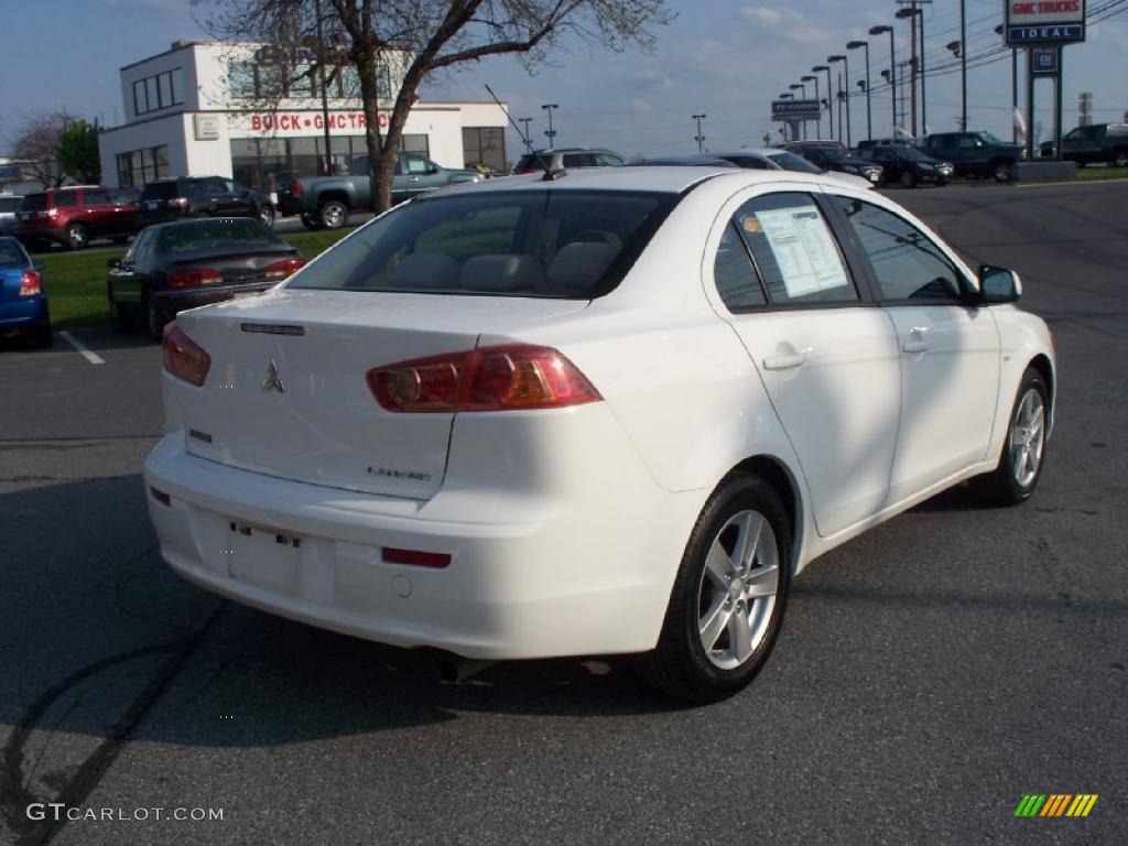2008 Lancer ES - Wicked White / Beige photo #5