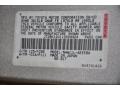  2001 Prius Hybrid Silver Strata Metallic Color Code 1C5