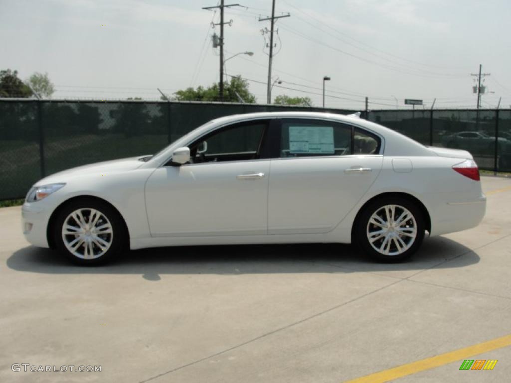 2011 Genesis 3.8 Sedan - White Satin Pearl / Cashmere photo #6