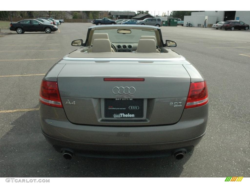 2008 A4 2.0T quattro Cabriolet - Alpaka Beige Metallic / Beige photo #5