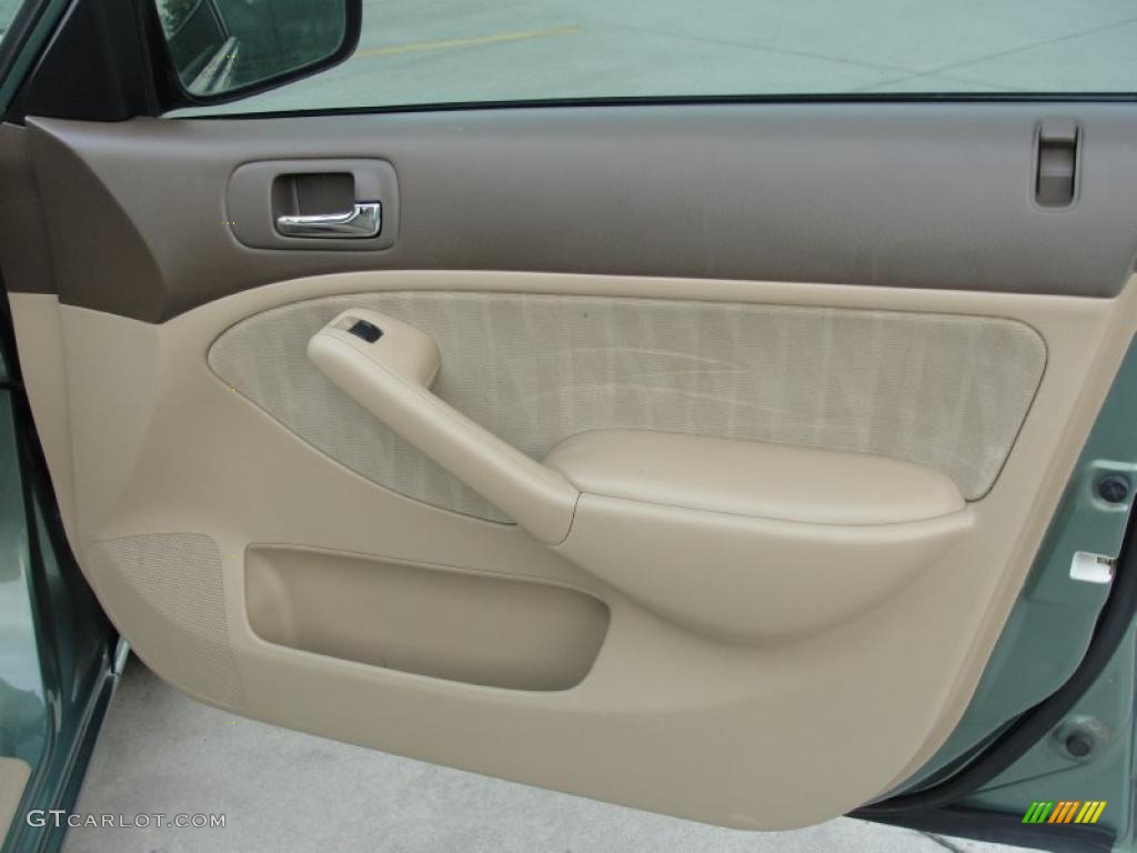 2003 Honda Civic LX Sedan Ivory Door Panel Photo #48134900