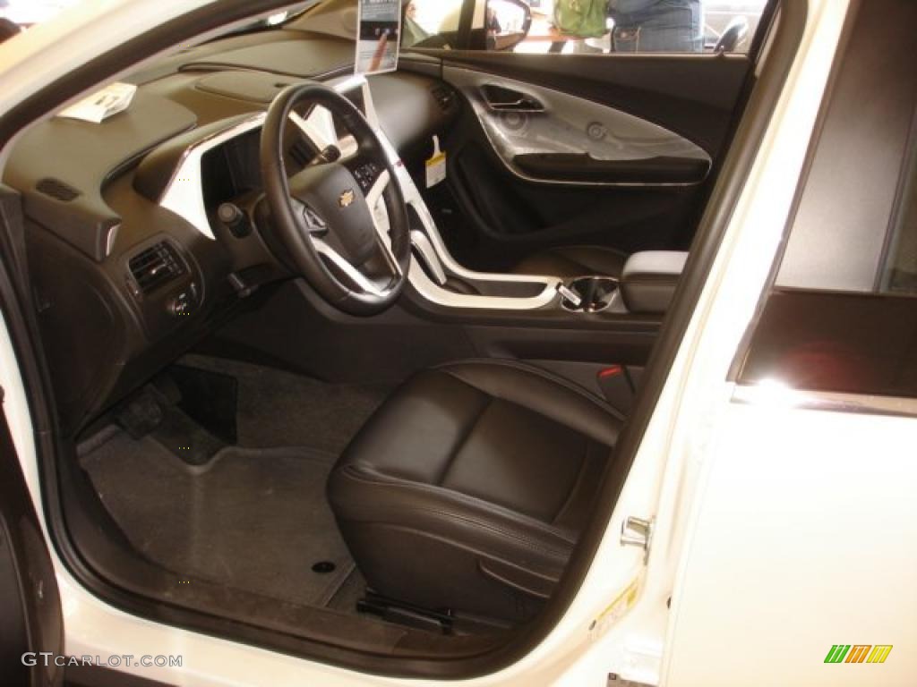 Jet Black/Ceramic White Interior 2011 Chevrolet Volt Hatchback Photo #48135074