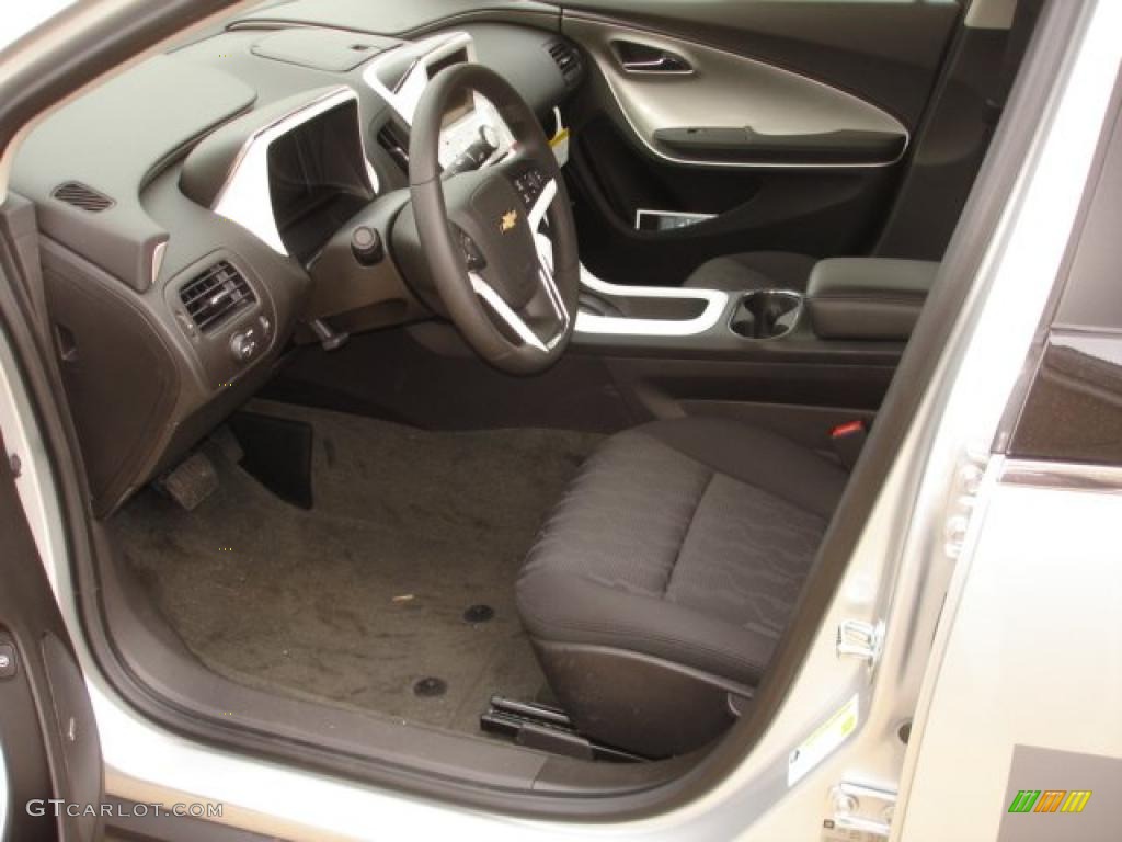 Jet Black/Ceramic White Interior 2011 Chevrolet Volt Hatchback Photo #48135125
