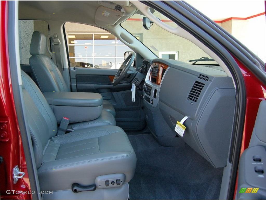 2007 Ram 3500 Laramie Quad Cab 4x4 - Inferno Red Crystal Pearl / Medium Slate Gray photo #18