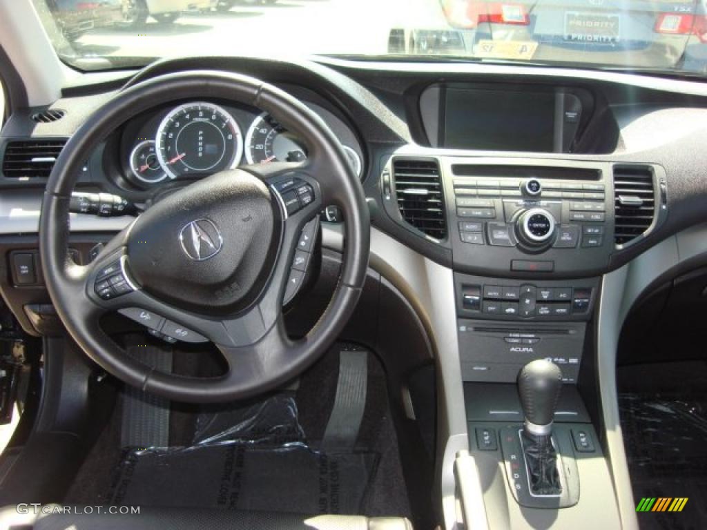 2009 Acura TSX Sedan Ebony Dashboard Photo #48136809