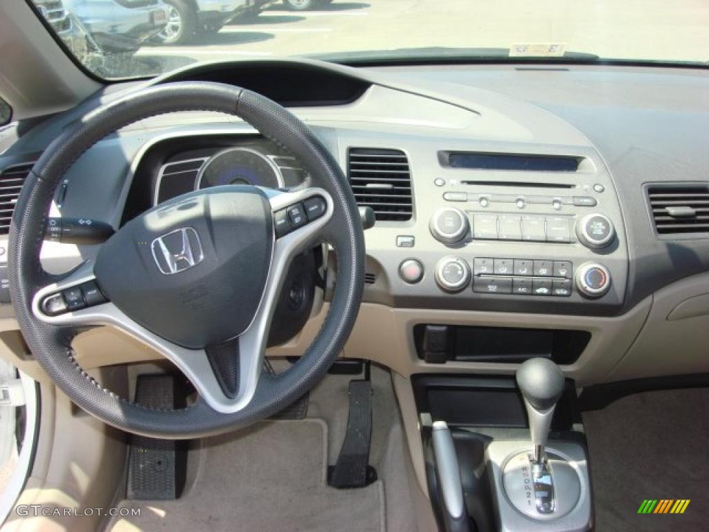 2010 Honda Civic EX-L Sedan Beige Dashboard Photo #48136941