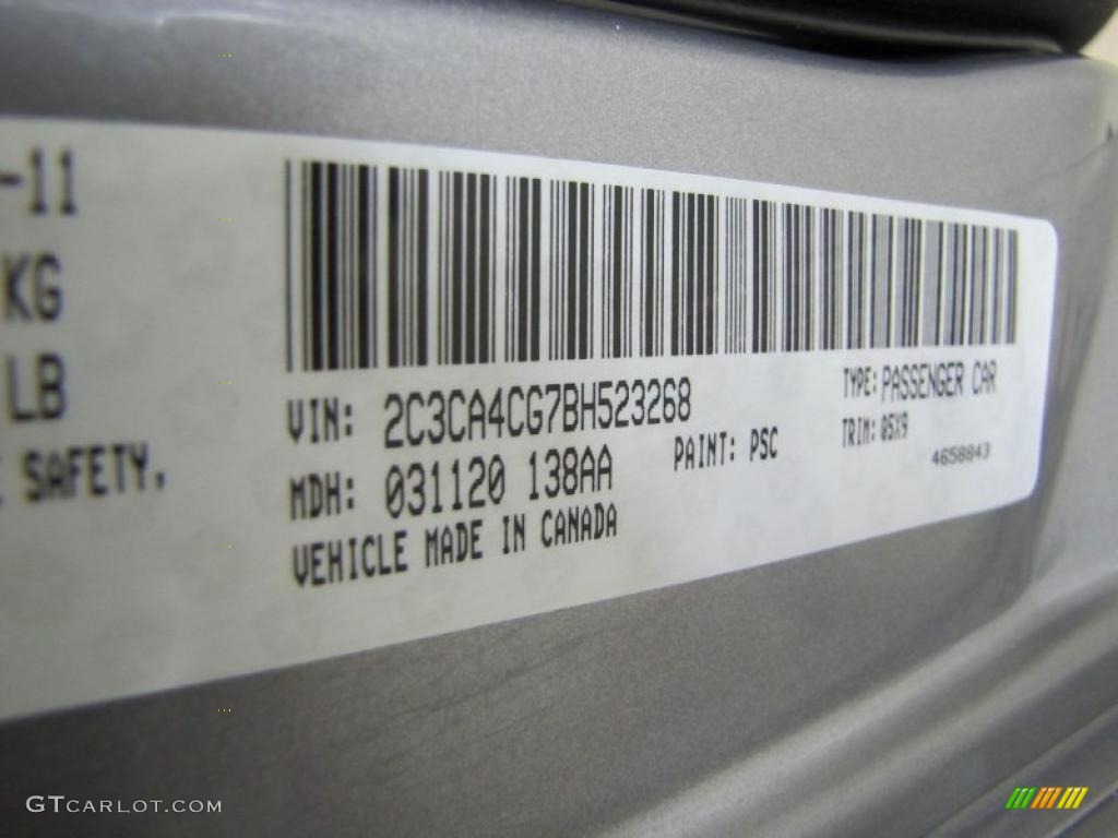 2011 300 Color Code PSC for Billet Silver Metallic Photo #48138216