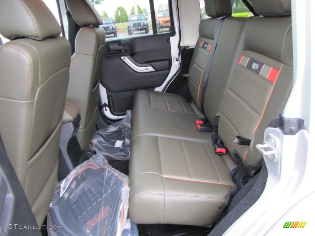 Black/Dark Olive Interior 2011 Jeep Wrangler Unlimited Sahara 70th Anniversary 4x4 Photo #48138315