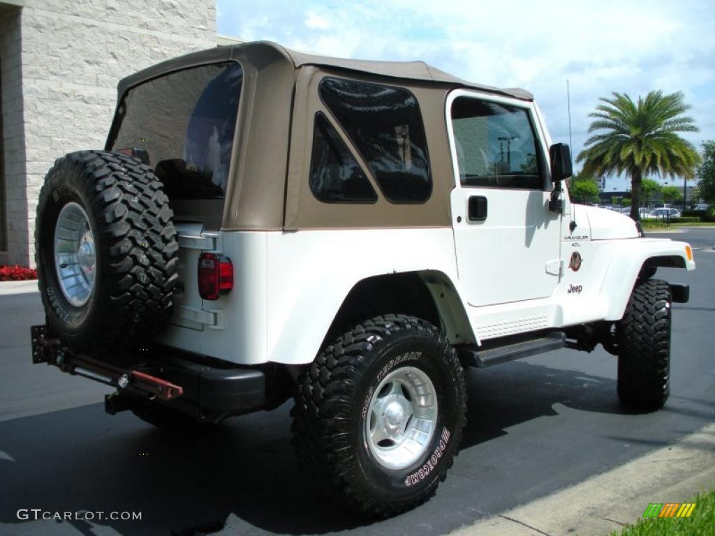 Stone White 2001 Jeep Wrangler Sahara 4x4 Exterior Photo #48140313