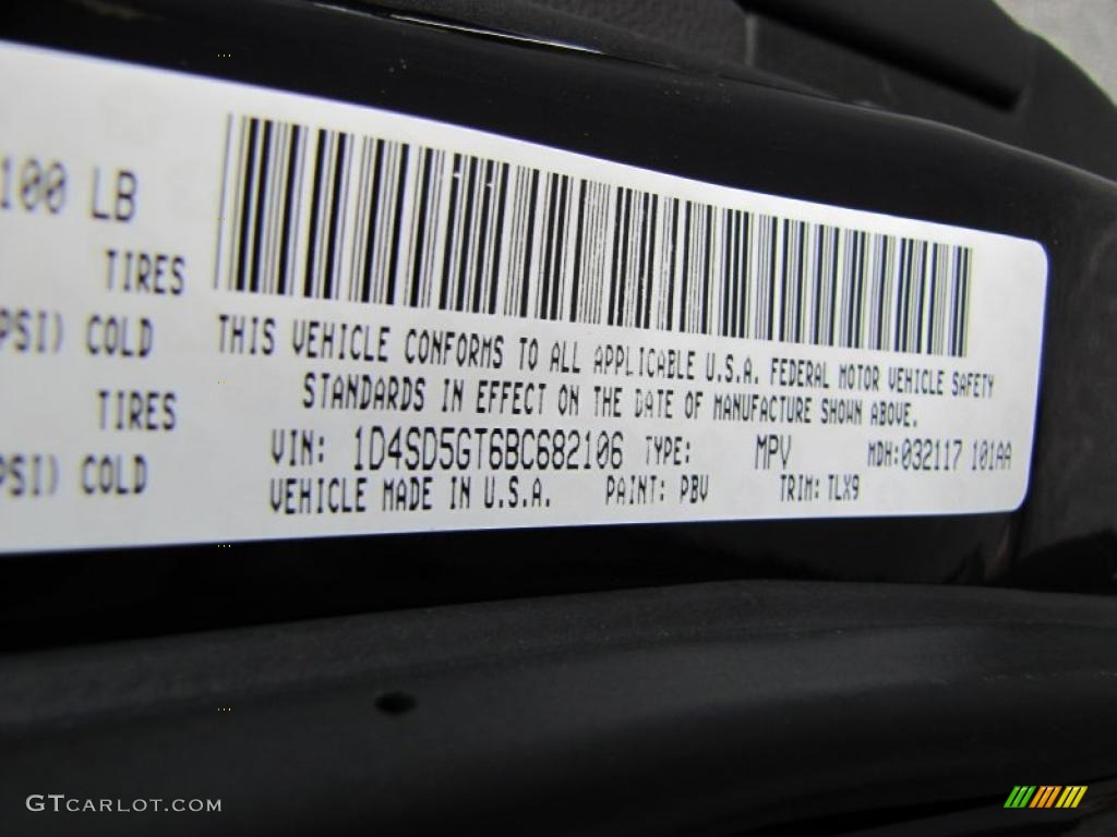 2011 Durango Color Code PBV for Blackberry Pearl Photo #48141144