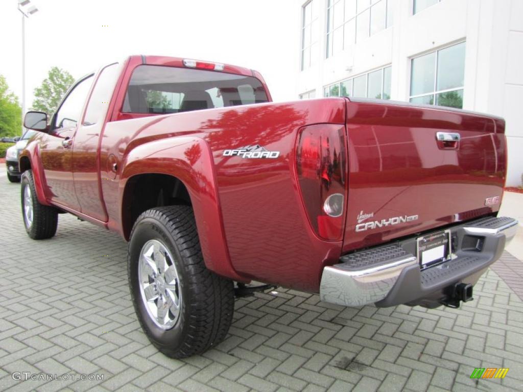 Merlot Jewel Metallic 2010 GMC Canyon SLE Extended Cab 4x4 Exterior Photo #48142926