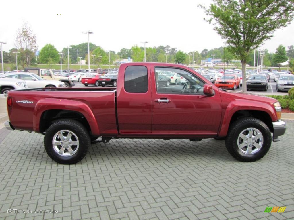 Merlot Jewel Metallic 2010 GMC Canyon SLE Extended Cab 4x4 Exterior Photo #48142980