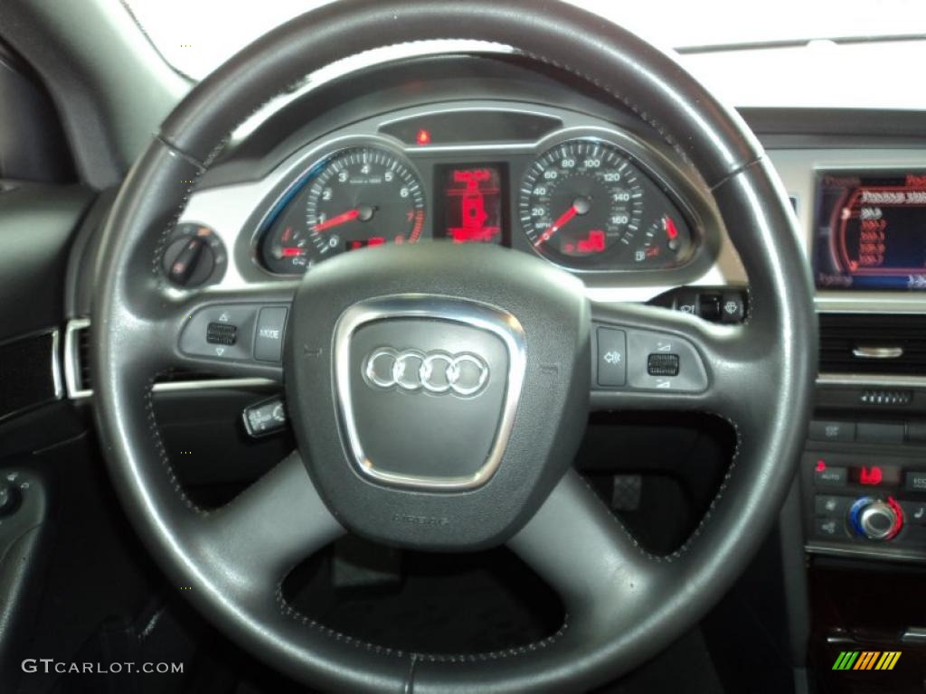 2008 Audi A6 3.2 Sedan Amaretto Steering Wheel Photo #48145629