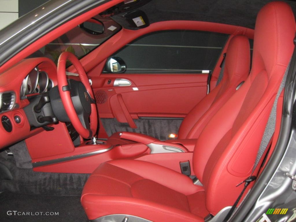 2011 911 Carrera S Coupe - Meteor Grey Metallic / Carrera Red photo #5