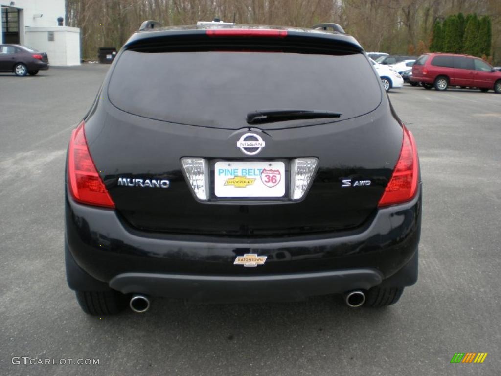 2005 Murano SE AWD - Super Black / Cafe Latte photo #6