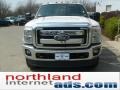 2011 White Platinum Metallic Tri-Coat Ford F250 Super Duty Lariat SuperCab 4x4  photo #3