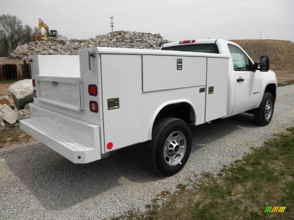 Summit White 2011 GMC Sierra 2500HD Work Truck Regular Cab Commercial Exterior Photo #48149336