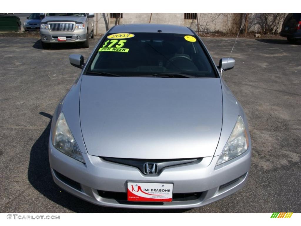 2003 Accord LX Coupe - Satin Silver Metallic / Black photo #2