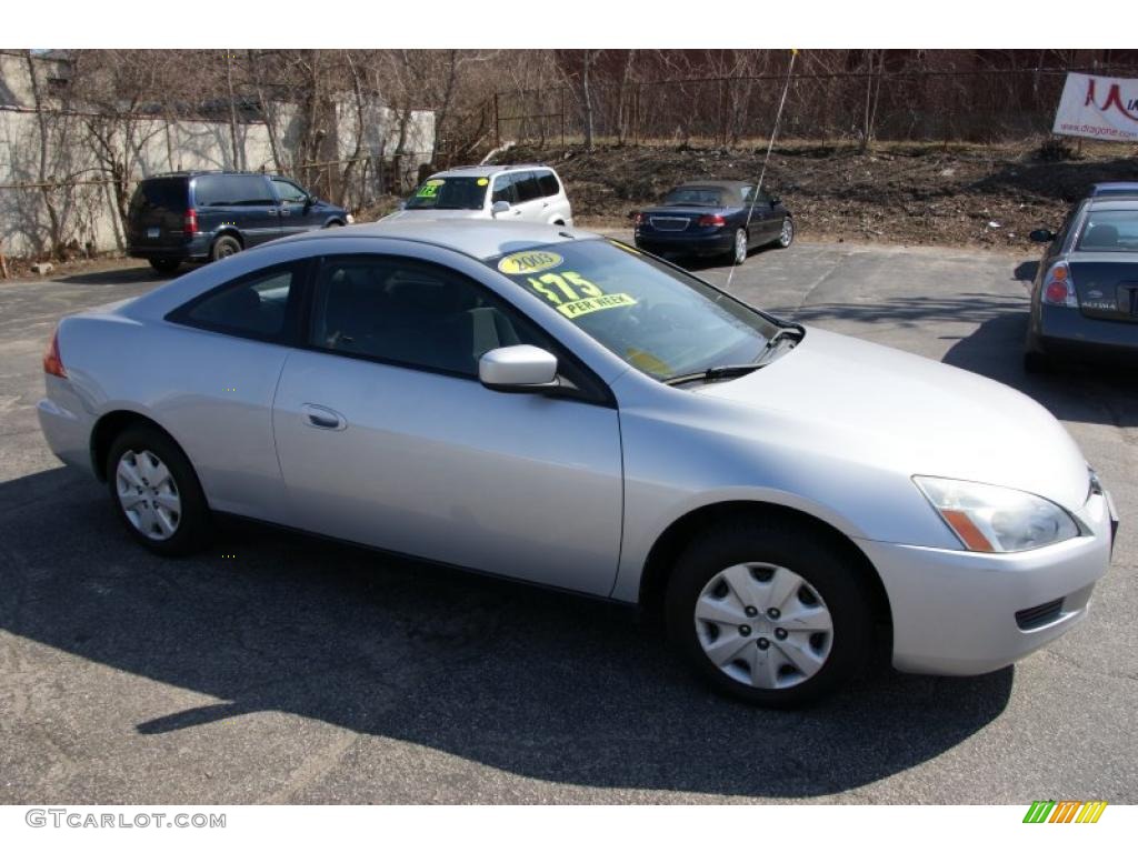 2003 Accord LX Coupe - Satin Silver Metallic / Black photo #3