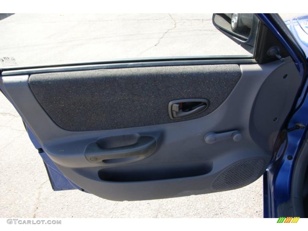 2002 Accent GL Sedan - Coastal Blue / Gray photo #10