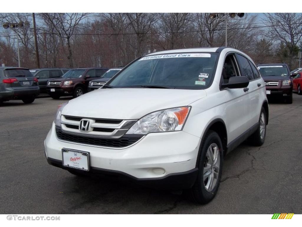 2010 CR-V EX AWD - Taffeta White / Gray photo #3