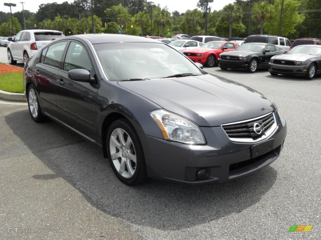 2008 Maxima 3.5 SE - Dark Slate Metallic / Charcoal Black photo #1