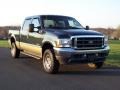 2004 Dark Green Satin Metallic Ford F250 Super Duty Lariat Crew Cab 4x4  photo #12