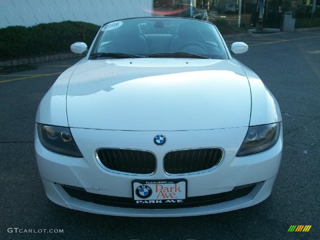 2006 Z4 3.0i Roadster - Alpine White / Black photo #2