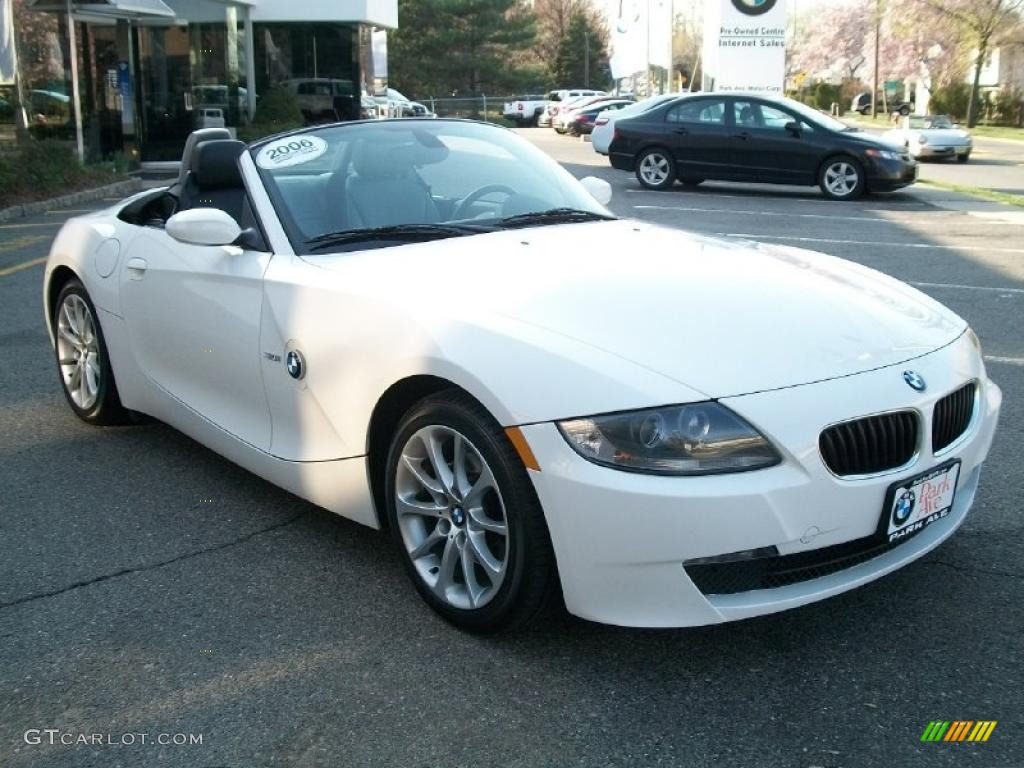 2006 Z4 3.0i Roadster - Alpine White / Black photo #3