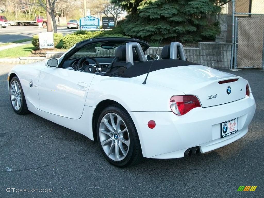 2006 Z4 3.0i Roadster - Alpine White / Black photo #7
