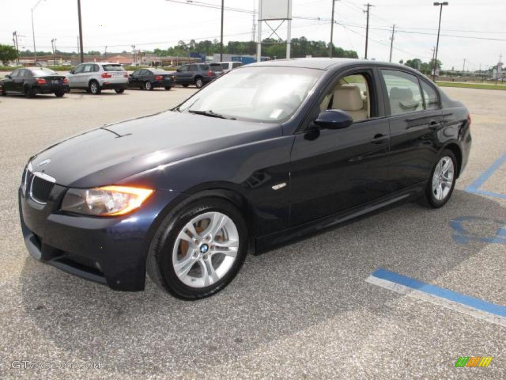 2008 3 Series 328i Sedan - Monaco Blue Metallic / Beige photo #8