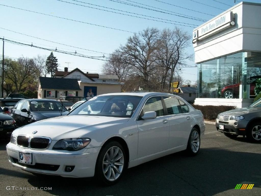 2008 7 Series 750Li Sedan - Alpine White / Natural Brown photo #1