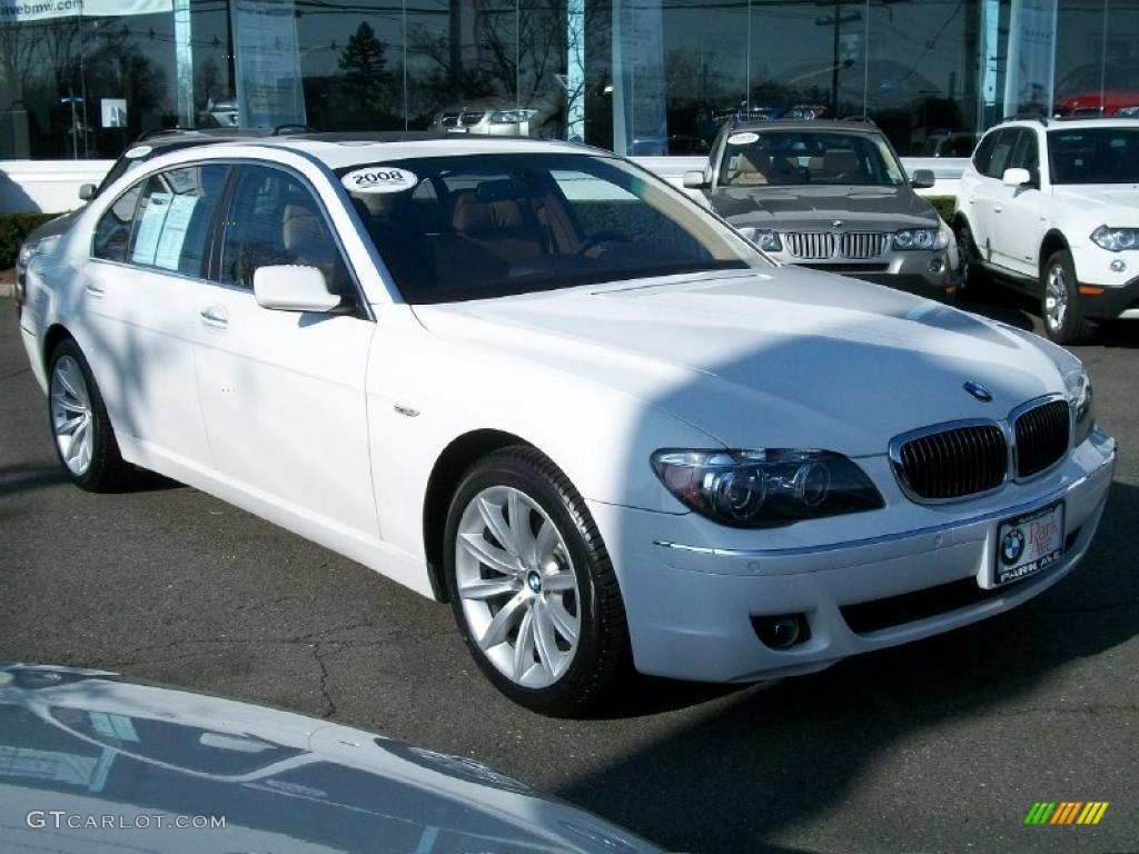 2008 7 Series 750Li Sedan - Alpine White / Natural Brown photo #3