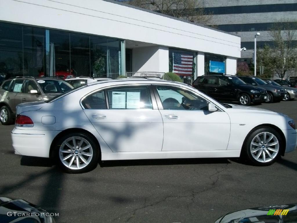 2008 7 Series 750Li Sedan - Alpine White / Natural Brown photo #4