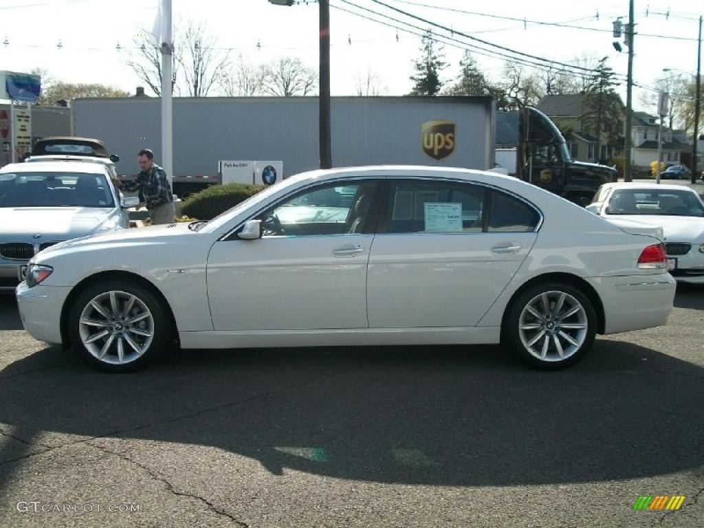 2008 7 Series 750Li Sedan - Alpine White / Natural Brown photo #8
