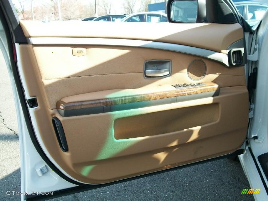2008 7 Series 750Li Sedan - Alpine White / Natural Brown photo #9