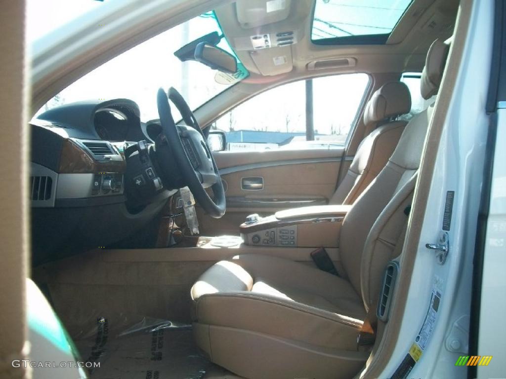 2008 7 Series 750Li Sedan - Alpine White / Natural Brown photo #13