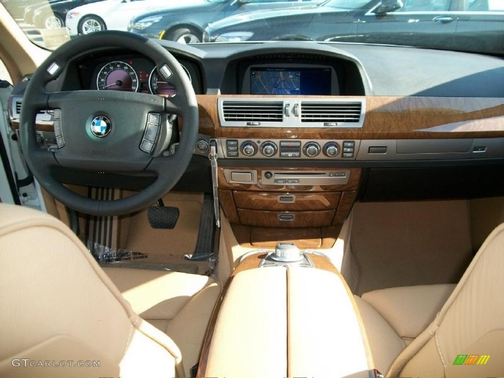 2008 7 Series 750Li Sedan - Alpine White / Natural Brown photo #15