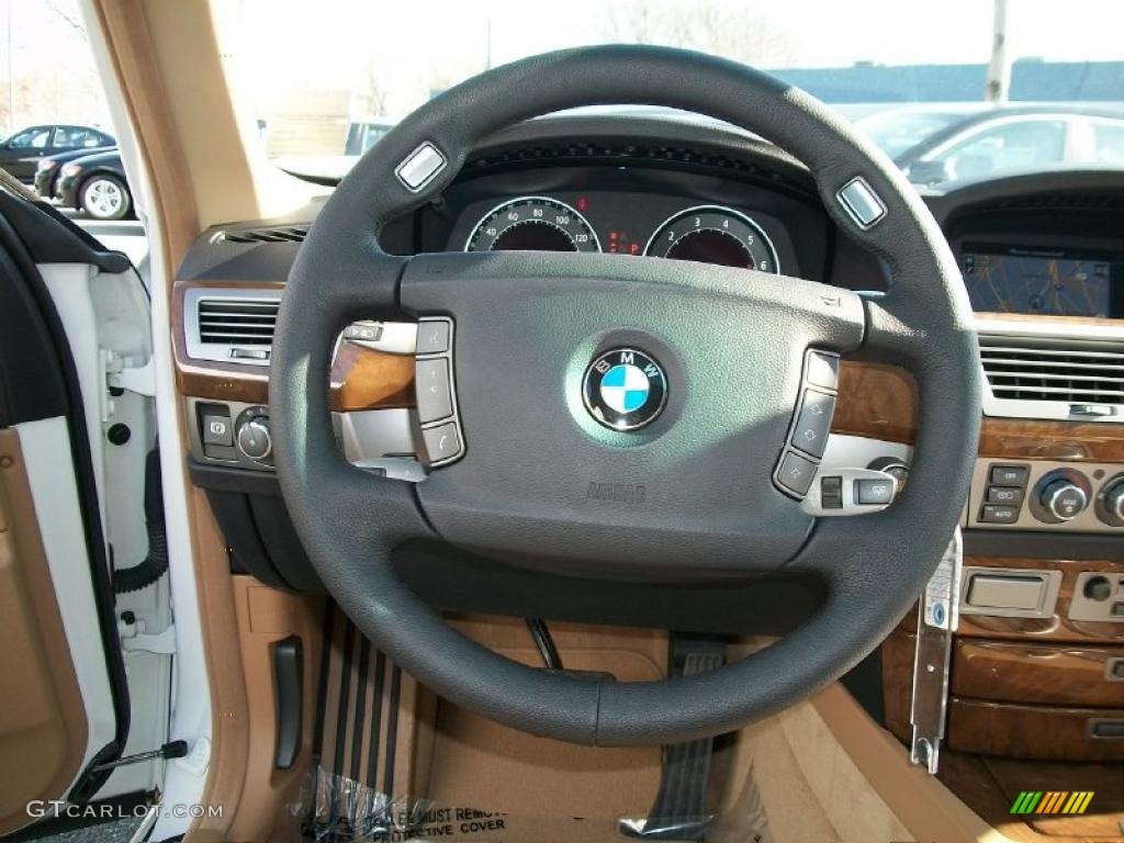 2008 7 Series 750Li Sedan - Alpine White / Natural Brown photo #16