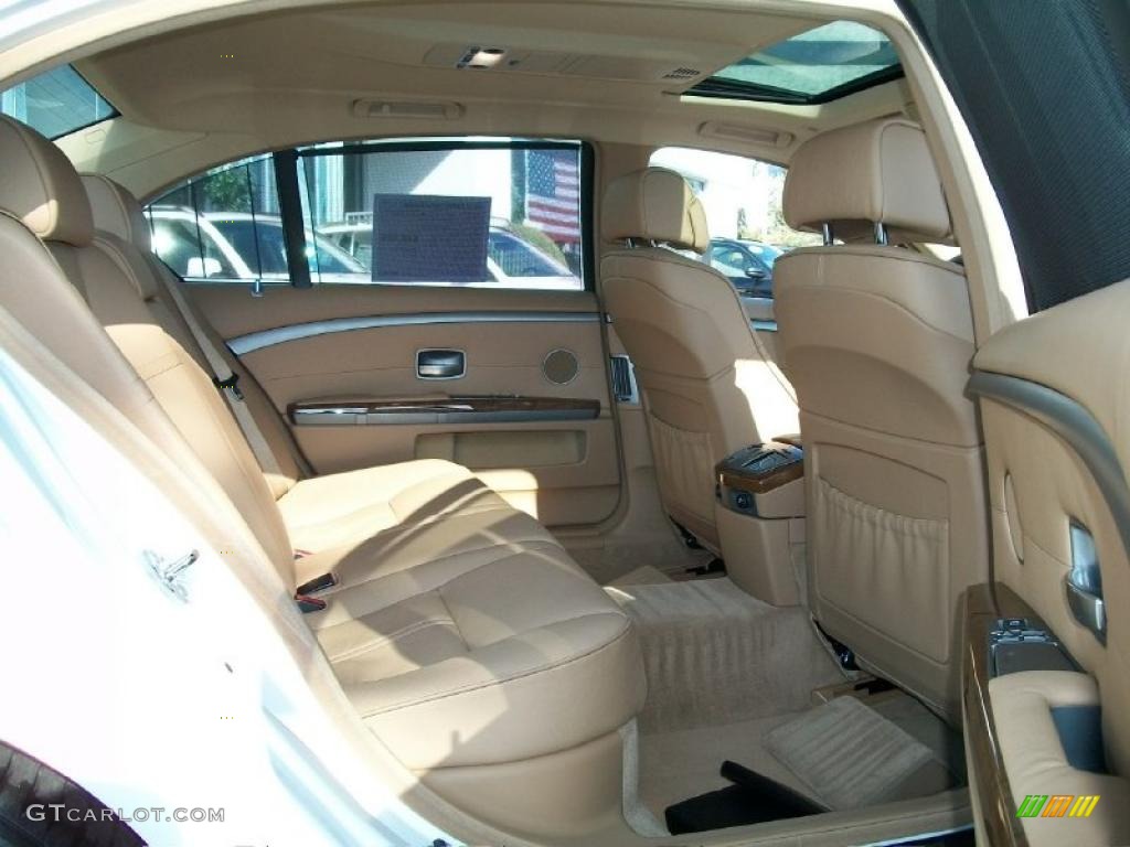 2008 7 Series 750Li Sedan - Alpine White / Natural Brown photo #26