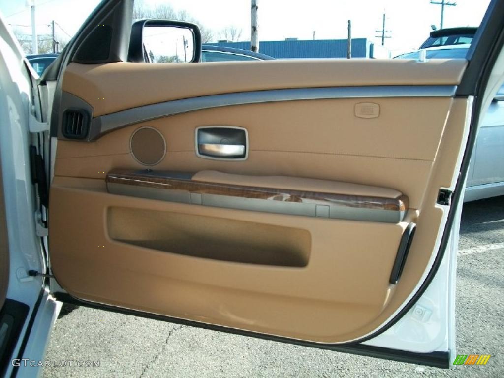2008 7 Series 750Li Sedan - Alpine White / Natural Brown photo #27