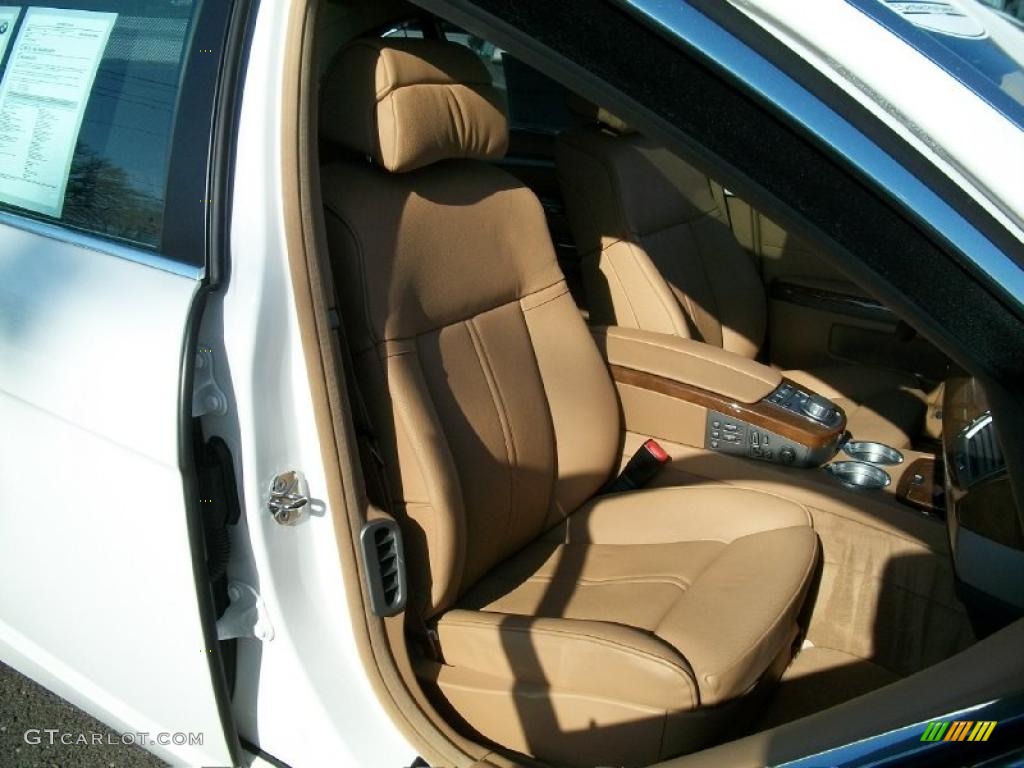 2008 7 Series 750Li Sedan - Alpine White / Natural Brown photo #31