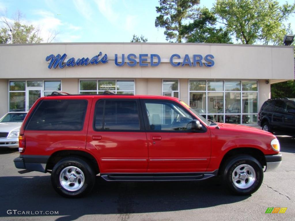 Bright Red Clearcoat Ford Explorer