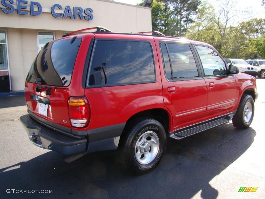 1999 Explorer XLT 4x4 - Bright Red Clearcoat / Medium Graphite Grey photo #8